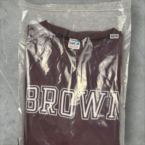Rare True Vintage 70's Champion Brown University College PE Striped T-Shirt - XL - Picture 7 of 7
